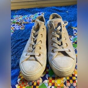 Converse all star ox low all suede with copper accents dove gray 6
